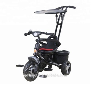 Baby Tricycle/quality baby stroller/baby bicycle with pedals, rear bags, sun-fender, bell ring/ children bike YQ10-36