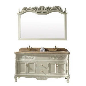 banjo restaurant commercial  masrble double sink washroom bathroom vanity antique furniture
