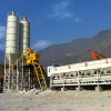 Belt Feeding Type  HZS120 fixed large ready mixed cement mixer aggregate stabilized soil dry concrete mixing plant