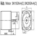 best selling 4 poles high speed AC gear motor 110V/220V power 15W/20W gear motor