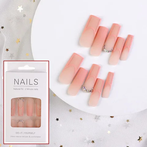 Best Selling Wholesale Long Lasting Full Cover Press On Nails For Women With Glue