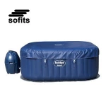 Bestway 54154 Hawaii 6 person square airjets outdoor hot tub spa pool