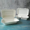 biodegradable eco friendly disposable bagasse sugar cane take away clamshell sugarcane food container lunch box packaging