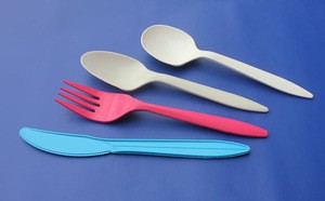 biodegradable starch cutlery, disposable plastic spoon