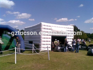 Black inflatable photo booth / advertising inflatable cube tent for trade show