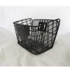 Black metal bicycle baskets / steel wire mesh basket for adult bike