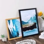 Black White A3A$ 16 4k 8KTable Mat Rectangle Wooden Picture Photo Frame Big Size Poster Frame