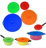 BPA Free Food Save Silicone Suction Lids Silicone Food Cover Cooking Set Silicone Suction Lid Bowl Cover