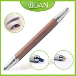 BQAN Professional Rosewood Manual Dual-head Permanent Eyebrow Tattoo Pen Microblading Embroidered Eyebrow Makeup Tattoo