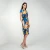 Import Bright Abstraction Printed Elegant Summer with Belt Bodycon Dress from USA