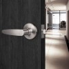 Brushed Nickel Passage Door Lever Lock Set Keyless Door Handle Lock