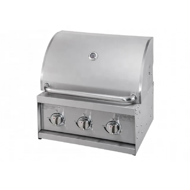 Built-in Gas Grill with 3 Stainless Steel Burners