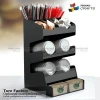 Cafe Cup and lid dispenser Holder coffee Caddy cup Counter Rack acrylic candy display rack