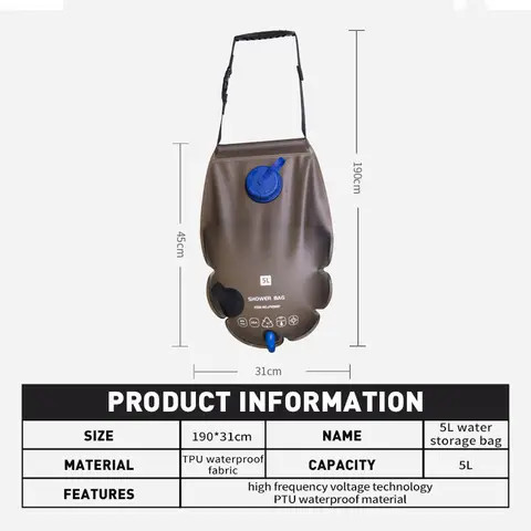 Buy Camping Portable Shower Bag 5l Portable Outdoor Shower Bag Bath Bag ...