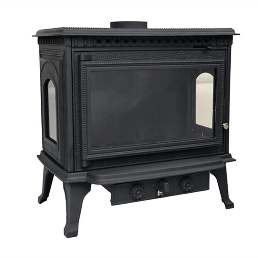 cast iron stove with side window BSC324-1