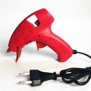 CE mini hot melt glue gun Red shell with Orange trigger ptc heating element for hot glue gun