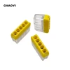 CHAOYI 5 Ways Push in Style LT-205 Mini Quick Wire Connector 0.5-2.5mm2 Cable Wire Terminal Block Connector for Lighting Fixture