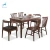 Cheap Factory Price dining room brown square european style solid wood dinning table