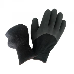 Cheap Price Winter Thermal Cold Use Terry Hard Warm Lining Safety Work Gloves
