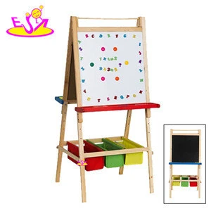 Cheap white and black kids writing board,Painting interactive white board,High quality wooden drawing board toy W12B015