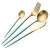 Import Cheap Wholesale gold and grenn cutlery set  Flatware Set Stainless Steel Cutlery from China