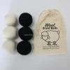 Chemical Free Unscented Wholesale Laundry Balls Dryer 6 Ball one Bag Handmade Laundry Organic Wool Dryer Balls