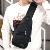 Chest bag men&#x27;s backpack 2020 new simple canvas shoulder bag sports leisure travel shopping men&#x27;s bag