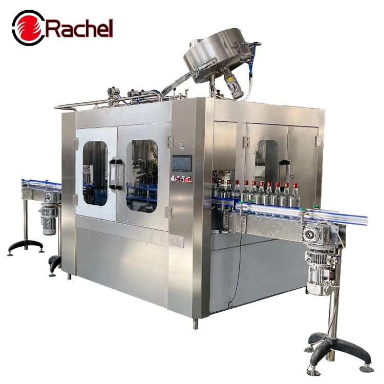China facility for Vodka wine alcohol drinks rotary filling capping machine