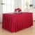 Import China factory elegant polyester yarn table skirting different designs table skirt for wedding from China