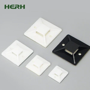 China Factory OEM High Quality Nylon66 Cable Tie Mount With Self Adhesive Sticker