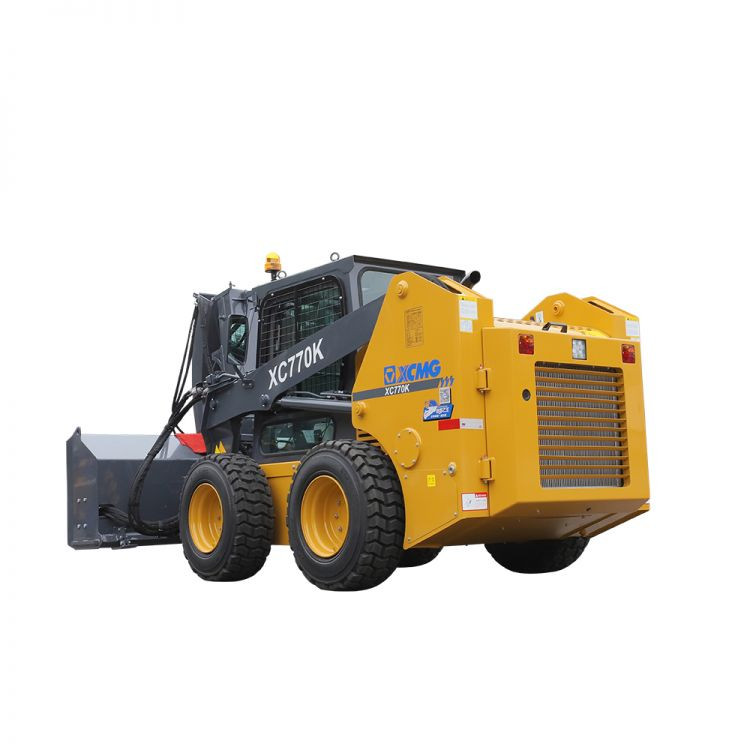 China famous brand XC770K skid steer wheel loader with attachments bale clampfor sale