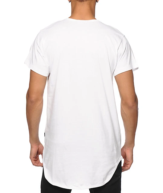 China Manufacturing Custom Design Printing aglan Sleeve Long Tail T Shirt Cotton 100% Tapered Fit T shirt