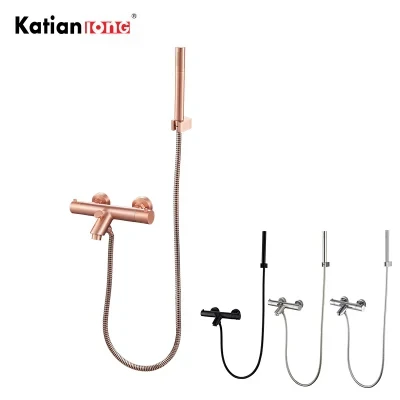 China Sanitary Ware Factory Wall Mounted Chrome Mate Black Brushed Nickle Bathroom Thermostatic Shower Taps