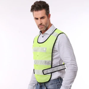 china supplier 100% polyester mesh traffic hi visibility reflective safety vest for construction worker wear warning uniform ppe