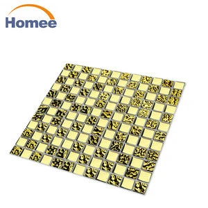 china supplier luxury gold mosaic tile/golden select mosaic wall tiles