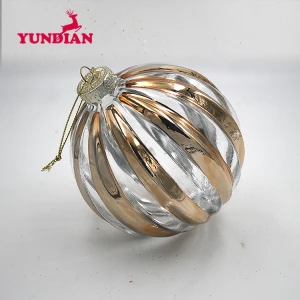 Christmas Decoration Supplies Factory Price Top Quality Glass Crafts Hanging Bauble Christmas Glass ball Ornament For Decoration