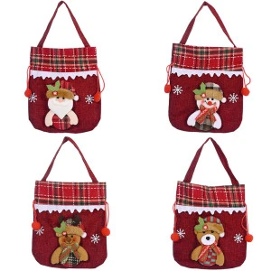 Christmas Gift Bag Portable Cute Pouch for Storage