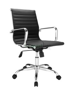 Chromed steel lifting conference chair Low back  office chair