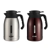 Cille 1600ml Insulated Thermos Coffee Pot Tea Pot Stainless Steel Double Wall One Touch Lid with Handle