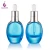 Import Circle Blue Glass Serum Cosmetic Custom 30 Ml Glass Dropper Bottle from China