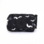 Classic pattern printed pet holder bags fashion heat transfer neoprene small poop bag dispensers