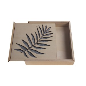Classic Woodcarving Leaf Box Holiday Gift Crafts