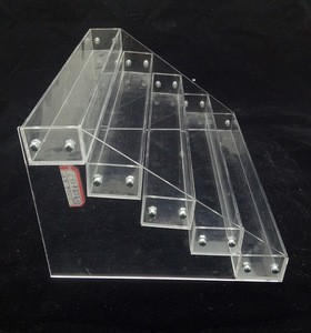 Clear Acrylic 5 Tier Shelves Organizer for Essential Oil 5 Layer Nail Polish Tabletop Display Stand Rack