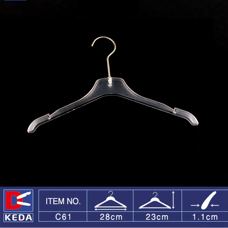 clear ps plastic small hangers