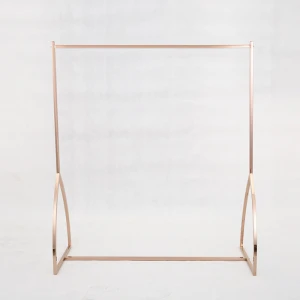 Clothing Display Rack Garment Shop Store Fixtures Retail Display Stand Gold Metal Simple Clothes Stand Metal or Stainless Steel
