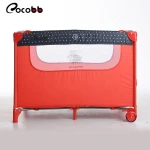 CO-P605R Baby Travel cot With Custom printing on meshs Comfortable and safe baby crib