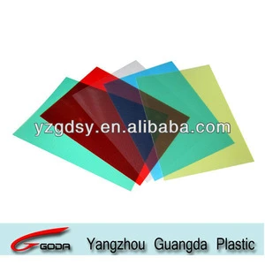 colorful clear stripe PP sheets for binding cover office use