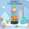 Colorful Rolling Ball Tower Baby Toy Table Game Safety Material Rotation Toy Early Educational