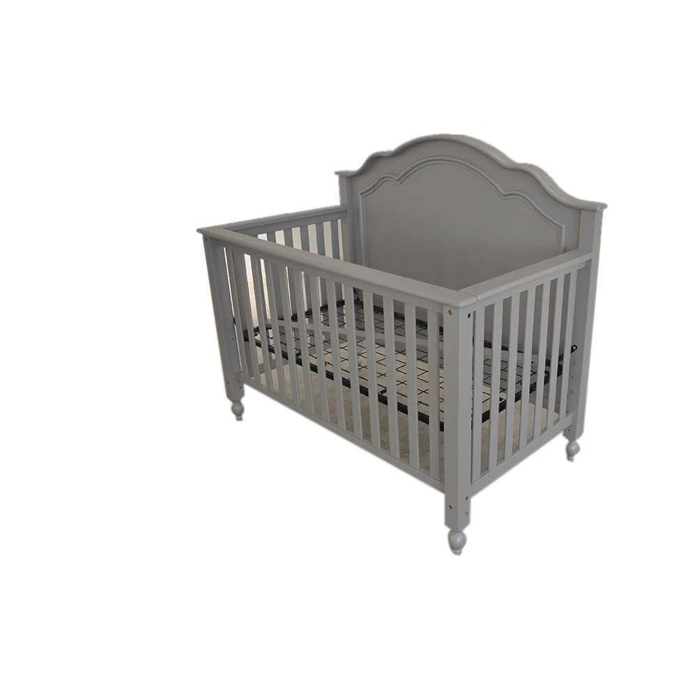 Comfortable new born baby nursery safety wooden baby bed