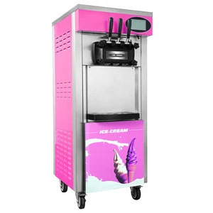 Commercial Automatic Floor Standing Frozen Yogurt Machine, soft ice cream maker